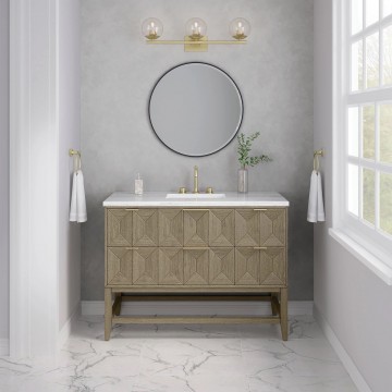 Emmeline 48" (Vanity Only Pricing) in Pebble Oak